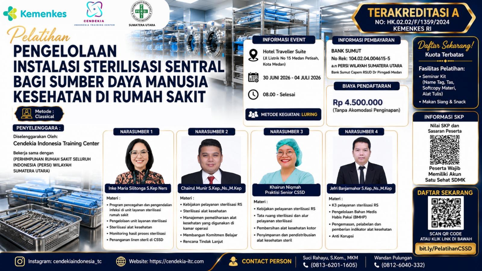 Pelatihan Pengelolaan Instalasi Sterilisasi Sentral Bagi Sumber Daya Manusia Kesehatan Di Rumah Sakit Angkatan 2