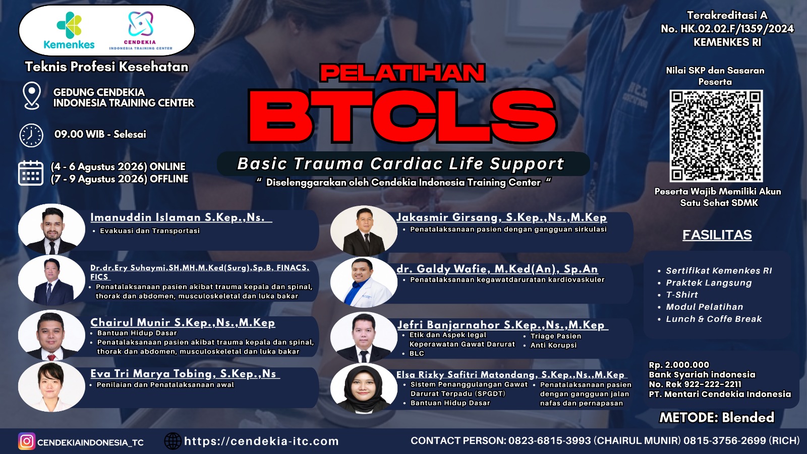 Pelatihan Basic Trauma Cardiac Life Support (BTCLS) Angkatan 36