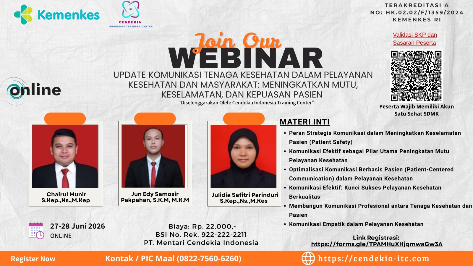 UPDATE KOMUNIKASI TENAGA KESEHATAN DALAM PELAYANAN KESEHATAN DAN MASYARAKAT: MENINGKATKAN MUTU, KESELAMATAN, DAN KEPUASAN PASIEN Angkatan 1