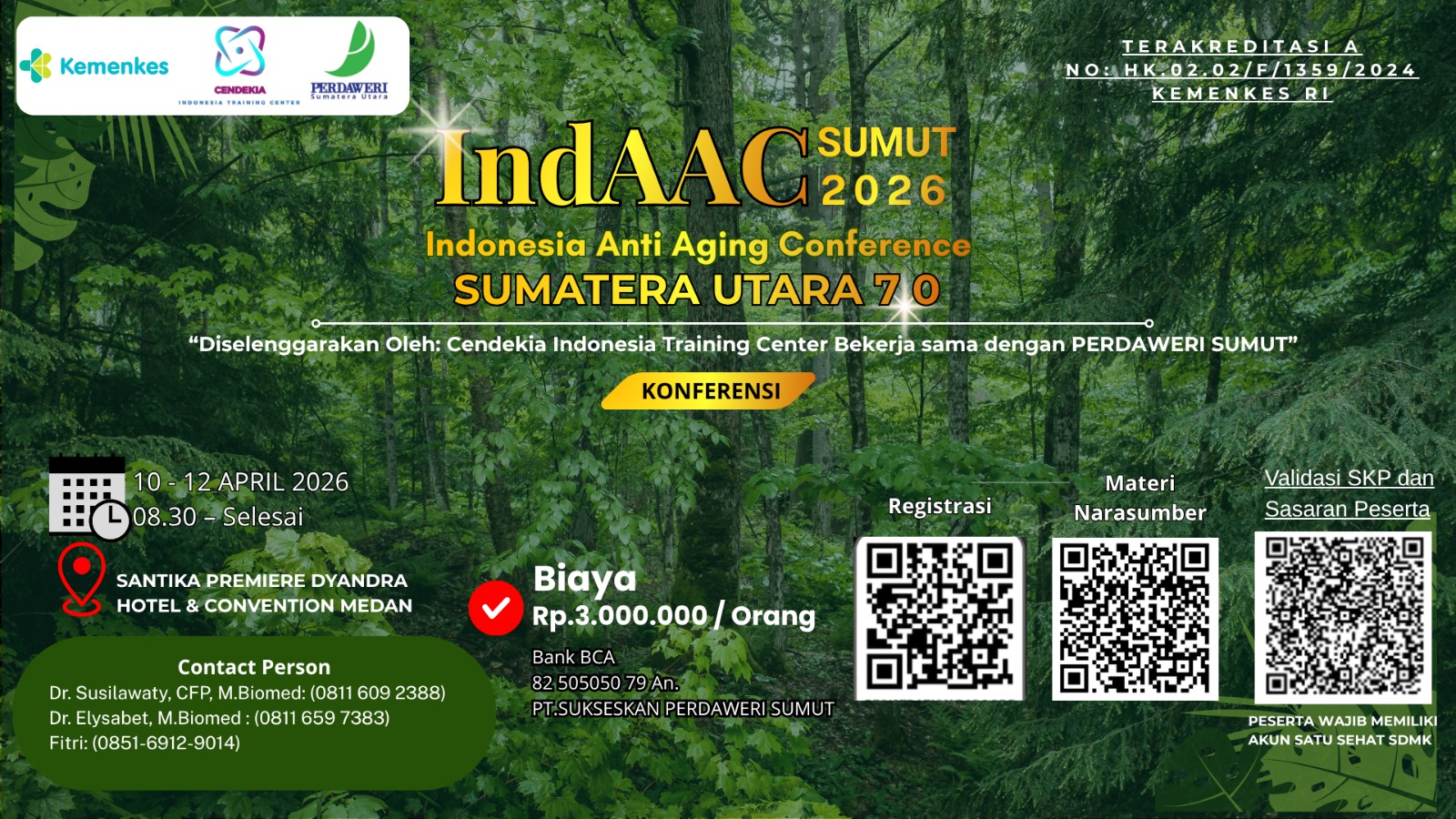 Indonesian Anti Aging Conference Sumatera Utara 7.0 - IndaAAC SUMUT 2026 Angkatan 1