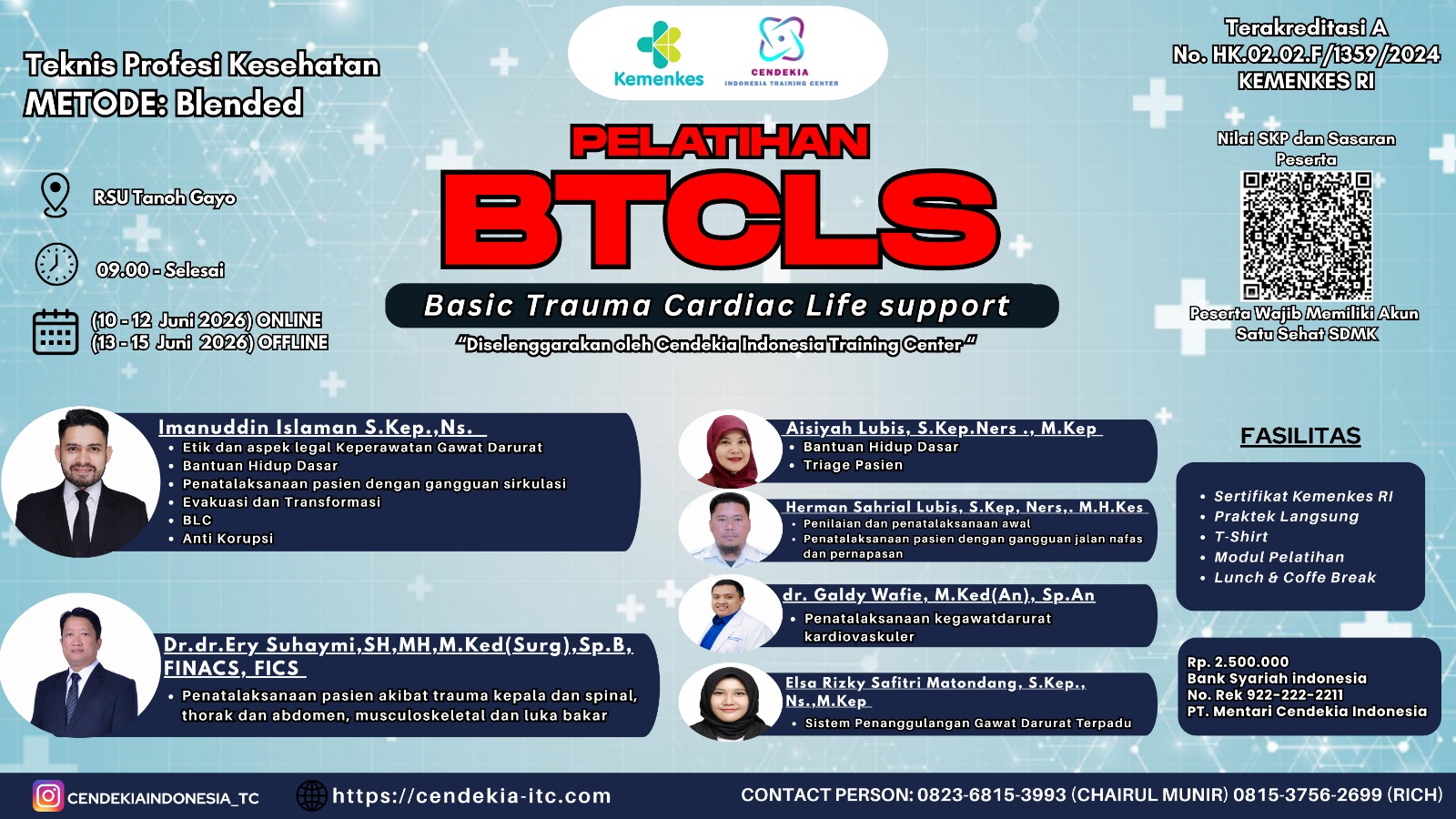 Pelatihan Basic Trauma Cardiac Life Support (BTCLS) Angkatan 32