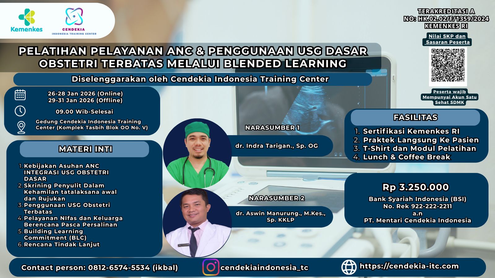 Pelatihan Pelayanan ANC dan Penggunaan USG Dasar Obstetri Terbatas Melalui Blended Learning Angkatan 9