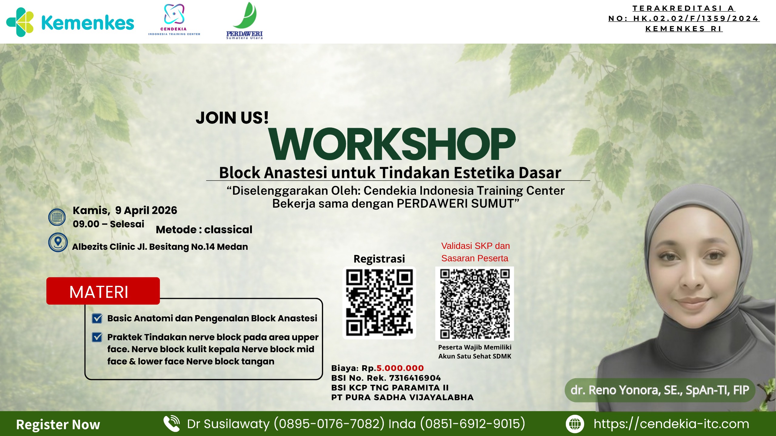 Workshop - Block Anastesi Untuk Tindakan Estetika Dasar Angkatan 1