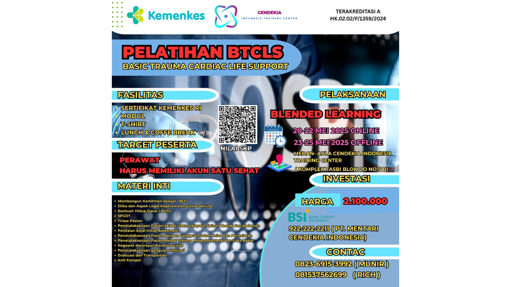 Pelatihan Basic Trauma Cardiac Life Support (BTCLS) Angkatan 11