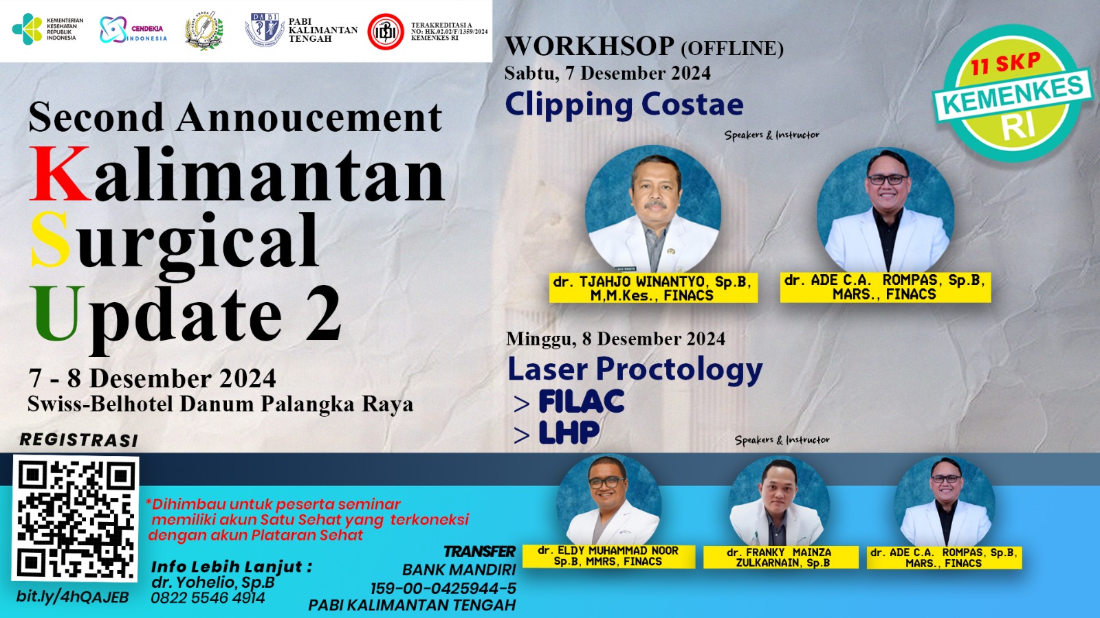 2nd KALIMANTAN SURGICAL UPDATE (Clipping Costae  Laser Hemoroidoplasty)