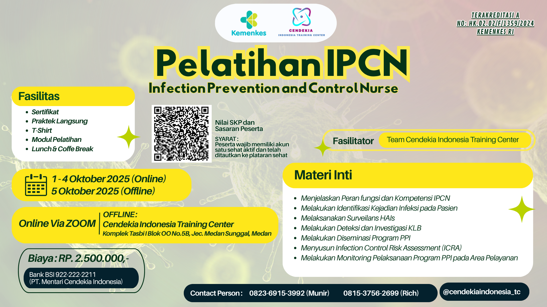 Pelatihan Infection Prevention Control Nurse (IPCN) Dasar Bagi Perawat di Fasyankes Angkatan 2