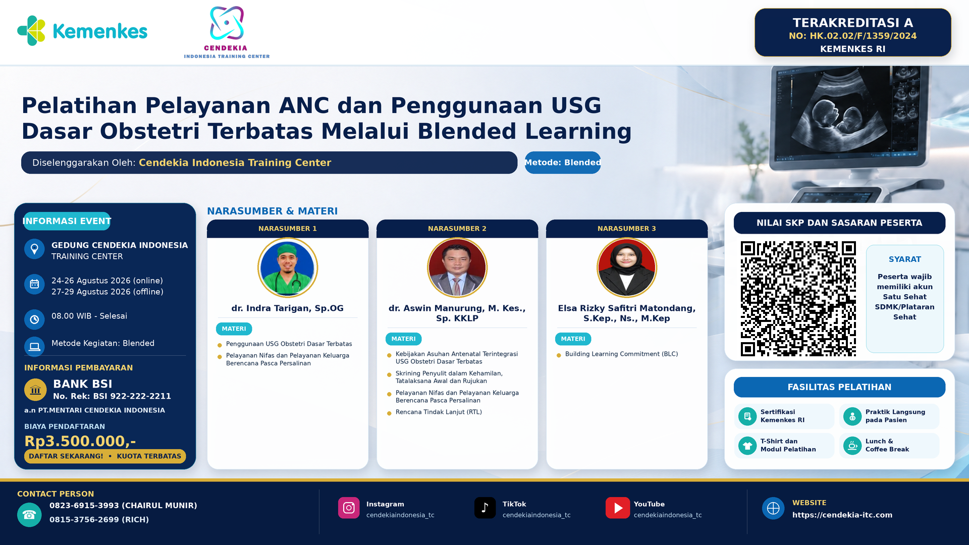 Pelatihan Pelayanan ANC dan Penggunaan USG Dasar Obstetri Terbatas Melalui Blended Learning Angkatan 12