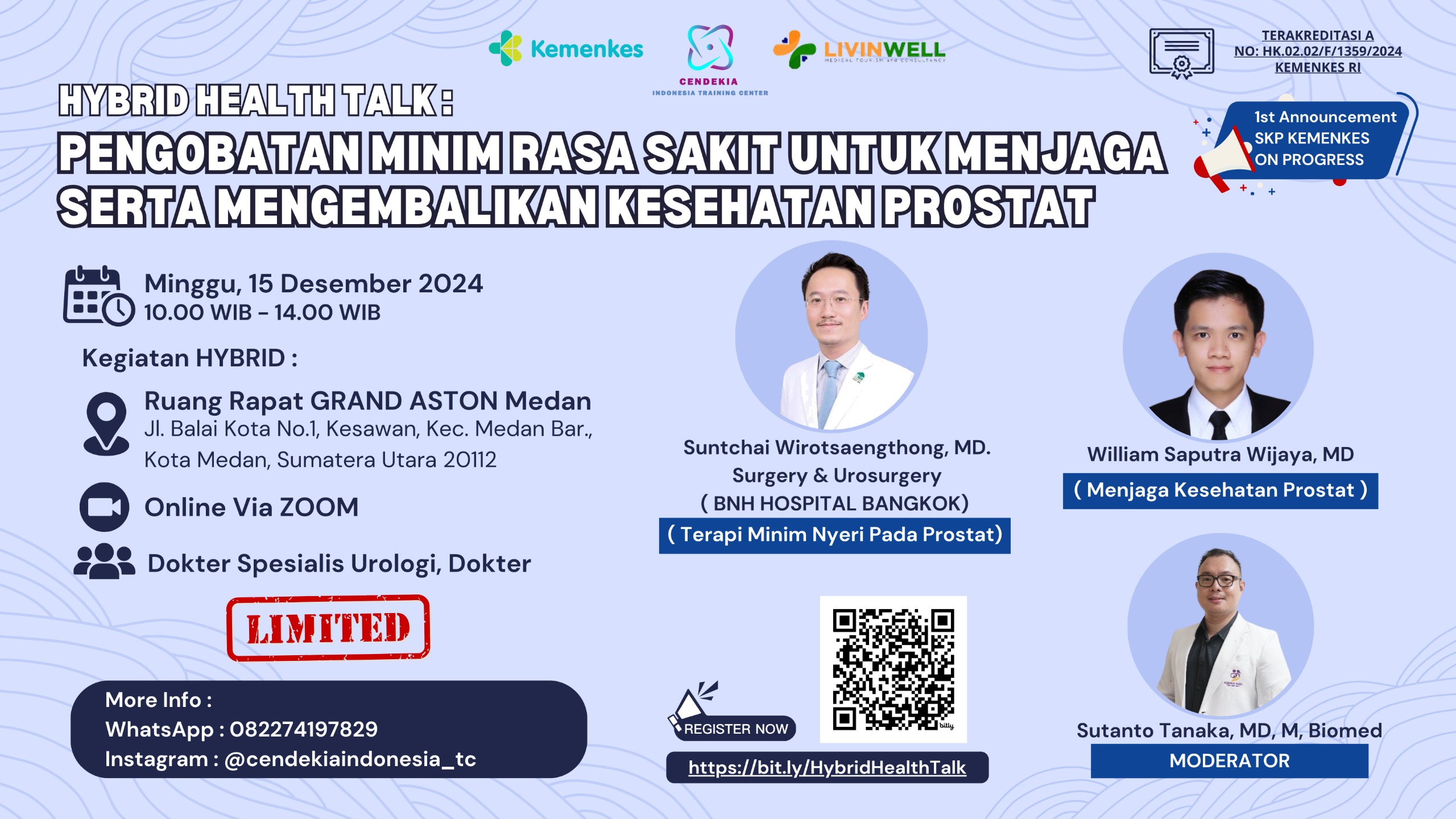 Hybrid Health Talk - PENGOBATAN MINIM RASA SAKIT UNTUK MENJAGA SERTA MENGEMBALIKAN KESEHATAN PROSTAT
