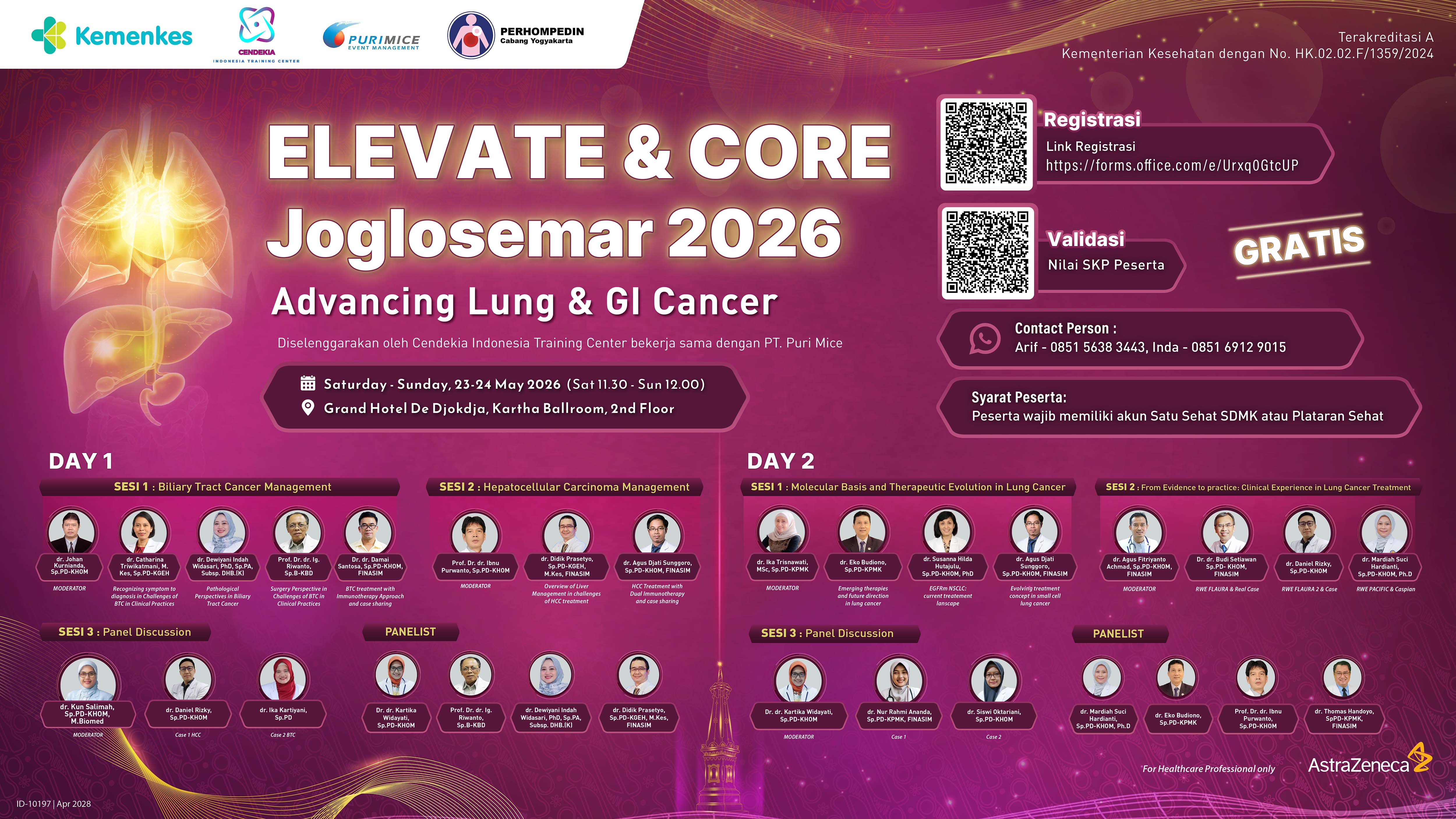 ELEVATE & CORE Joglosemar 2026 : Advancing Lung & GI Cancer Angkatan 1