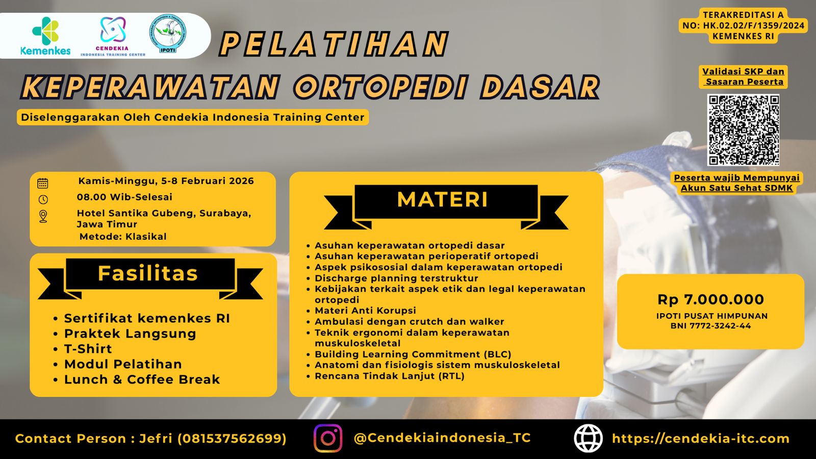 Pelatihan Keperawatan Ortopedi Dasar Angkatan 3