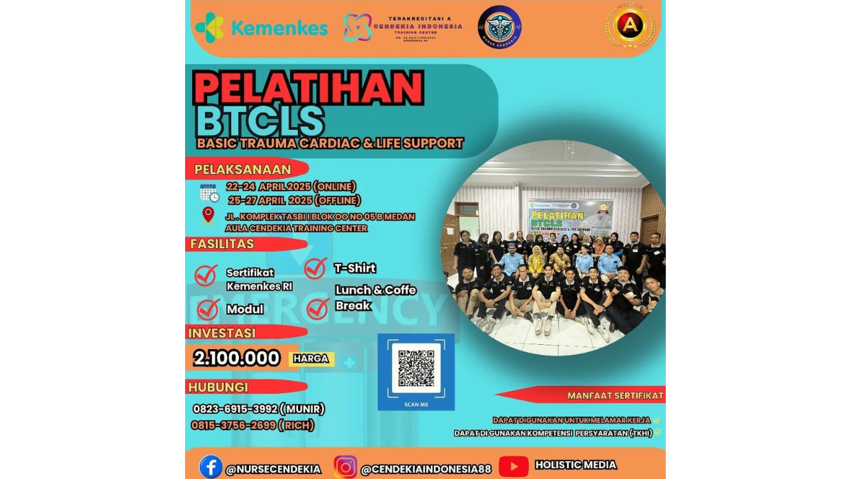 Pelatihan Basic Trauma Cardiac Life Support (BTCLS) Angkatan 9