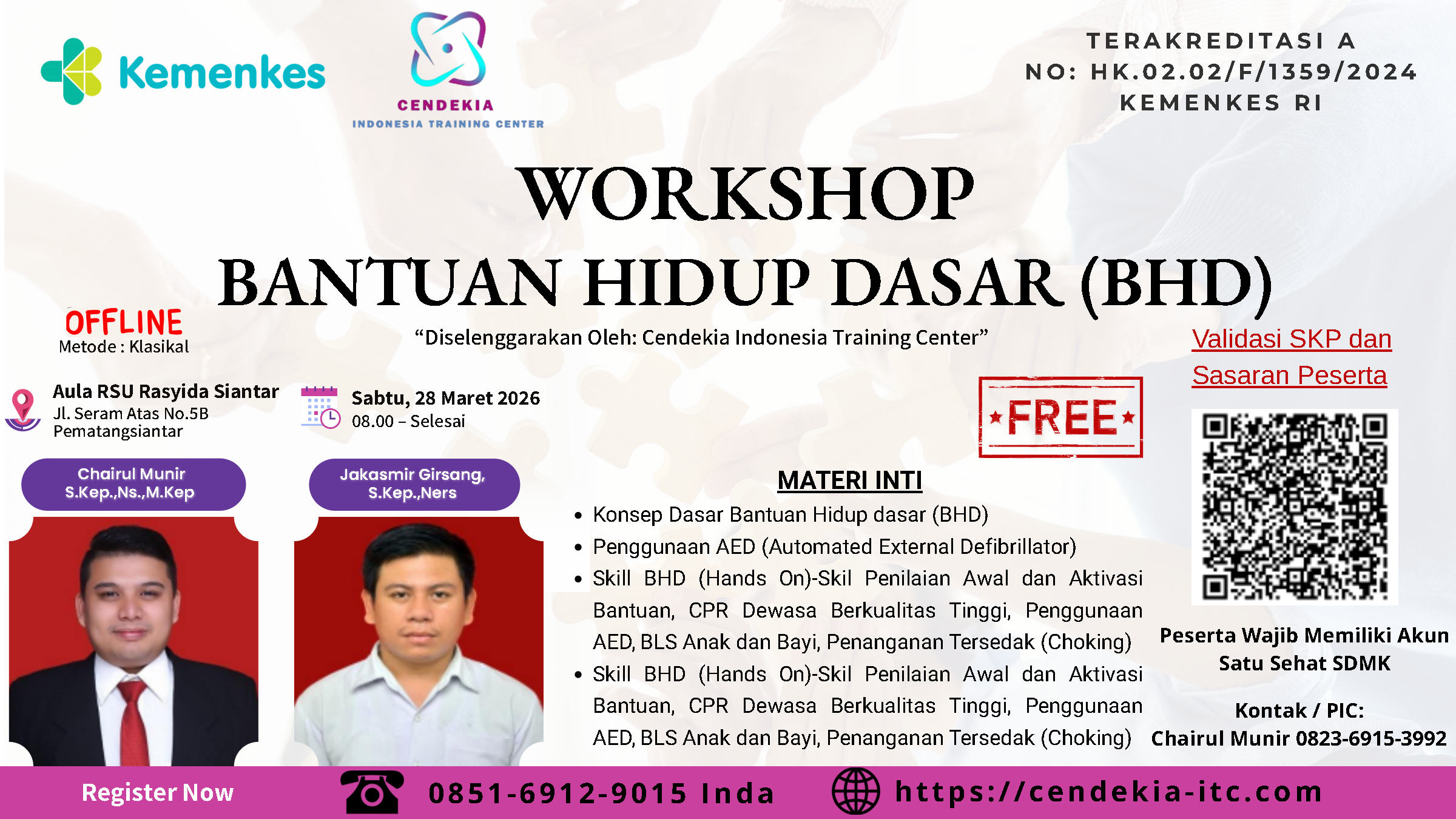 Workshop - Bantuan Hidup Dasar (BHD) Angkatan 1