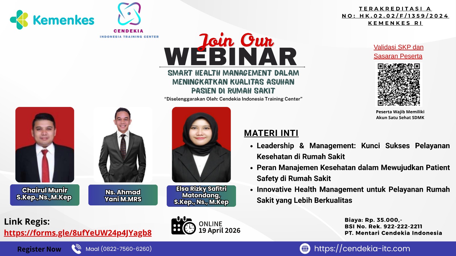 SMART HEALTH MANAGEMENT DALAM MENINGKATKAN KUALITAS ASUHAN PASIEN DI RUMAH SAKIT Angkatan 1