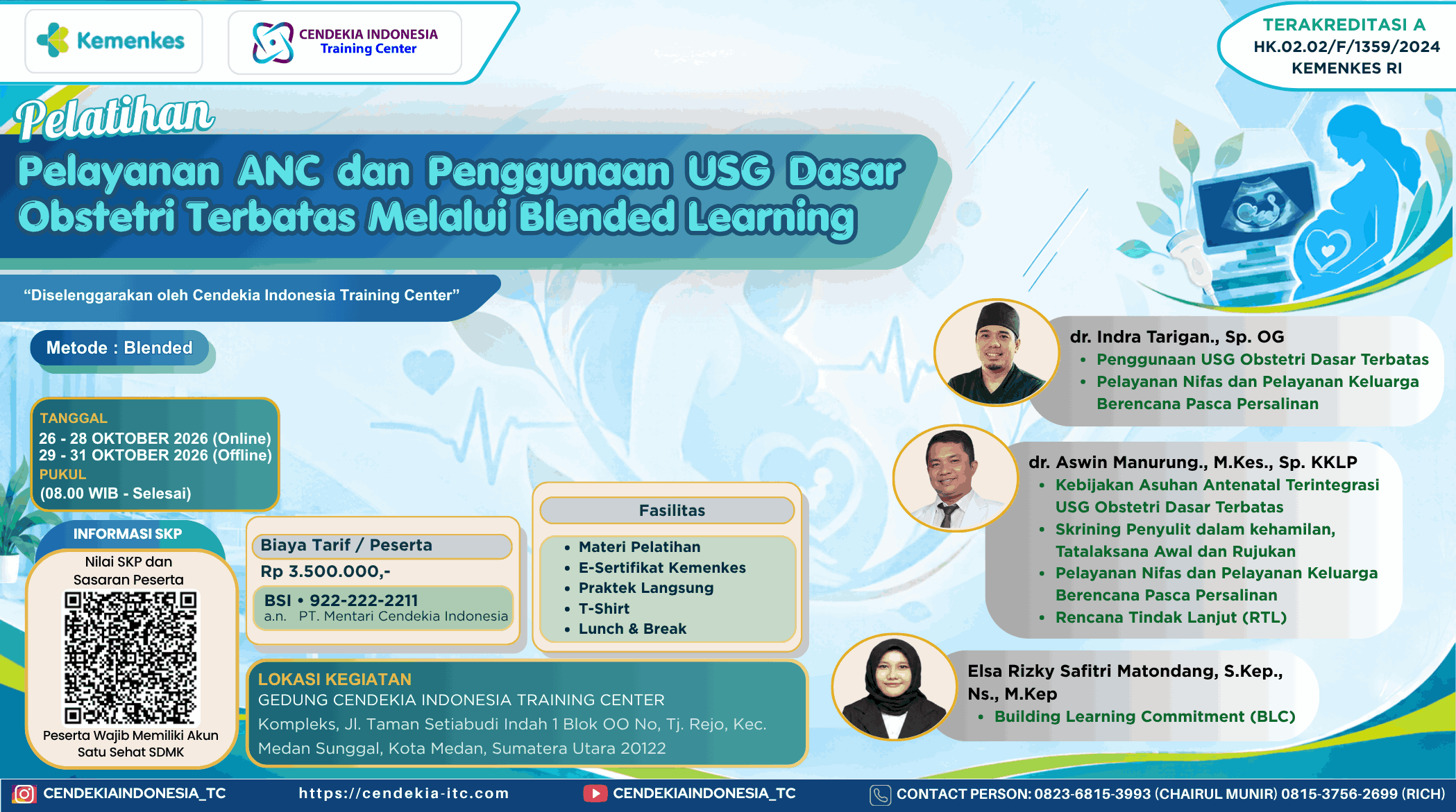 Pelatihan Pelayanan ANC dan Penggunaan USG Dasar Obstetri Terbatas Melalui Blended Learning Angkatan 13