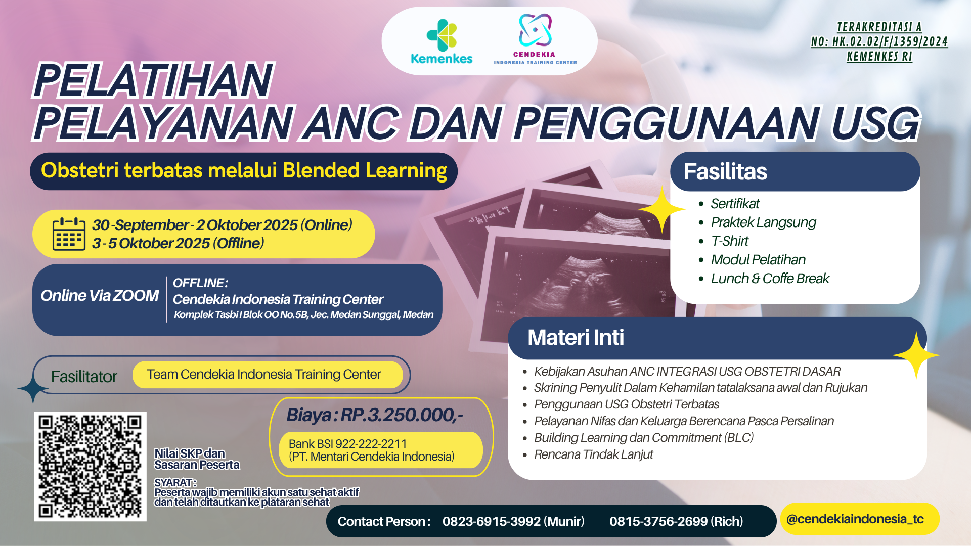 Pelatihan Pelayanan ANC dan Penggunaan USG Dasar Obstetri Terbatas Melalui Blended Learning Angkatan 9