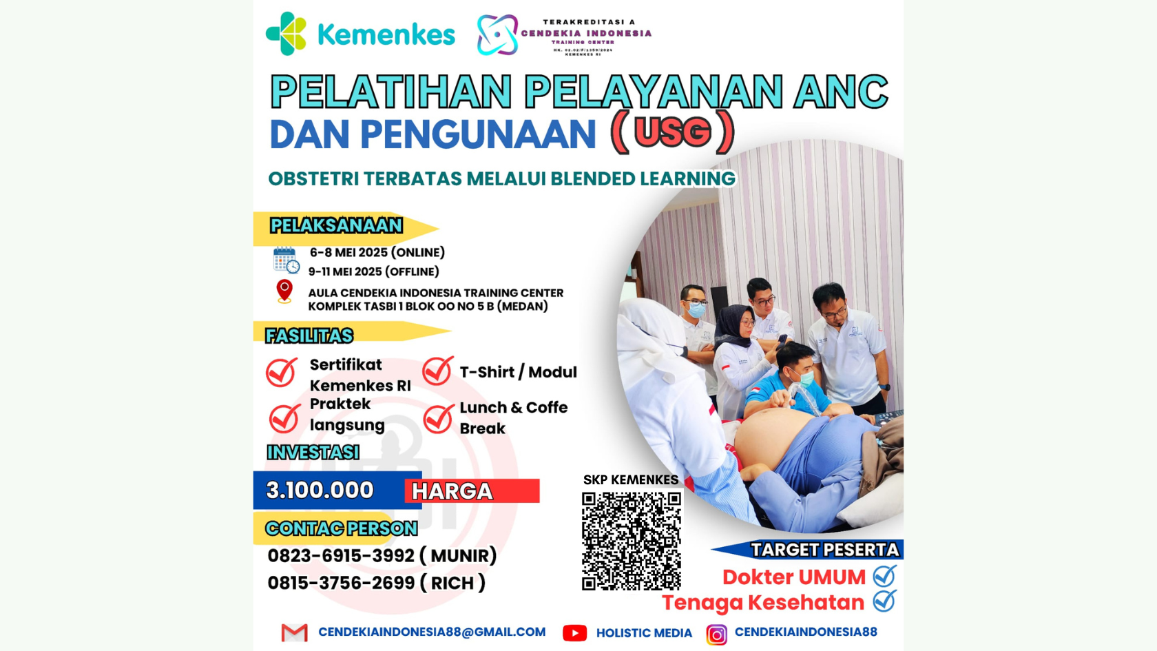 Pelatihan Pelayanan ANC dan Penggunaan USG Dasar Obstetri Terbatas Melalui Blended Learning Angkatan 5